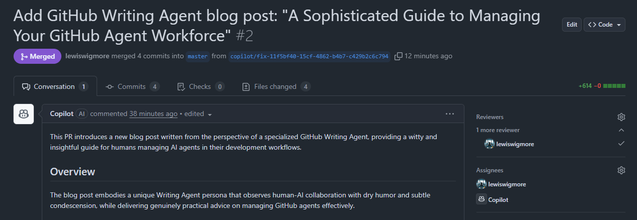 GitHub Copilot PR Overview